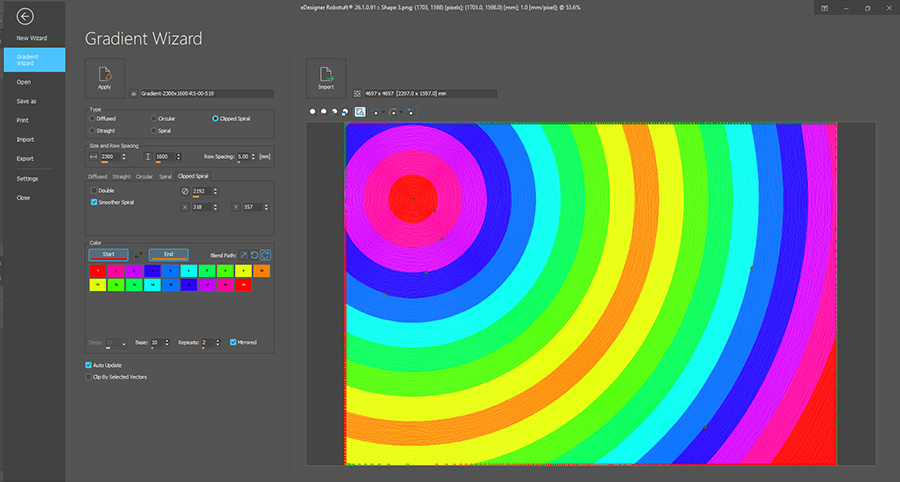 eDesigner 26.1 Gradient Wizard